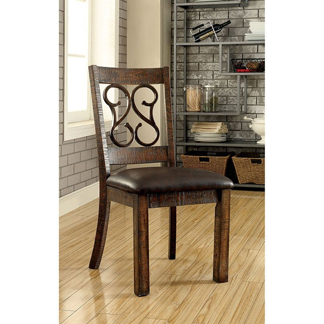 PAULINA Rustic Walnut Dining Table - Marjories Furniture (Las Vegas, NV)
