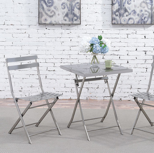 Lilah Stainless Folding Table - Marjories Furniture (Las Vegas, NV)