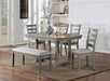 Laquila Dining Table Set Bench - Marjories Furniture (Las Vegas, NV)