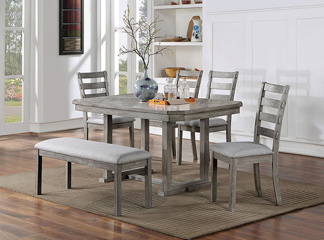 Laquila Dining Table Set Bench - Marjories Furniture (Las Vegas, NV)