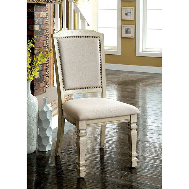 HOLCROFT Antique White/Ivory Side Chair (2/CTN) - Marjories Furniture (Las Vegas, NV)