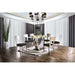 NOVA Silver/Black Dining Table - Marjories Furniture (Las Vegas, NV)