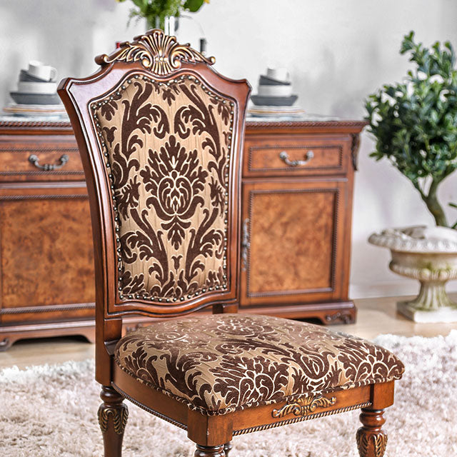 Lucie Brown Cherry Side Chair (2/CTN) - Marjories Furniture (Las Vegas, NV)
