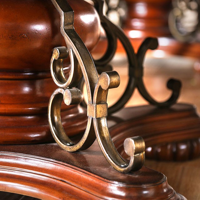Lucie Brown Cherry Dining Table - Marjories Furniture (Las Vegas, NV)