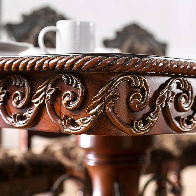 Lucie Brown Cherry Dining Table - Marjories Furniture (Las Vegas, NV)