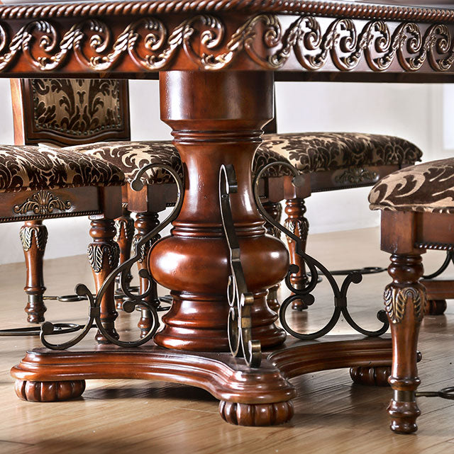 Lucie Brown Cherry Dining Table - Marjories Furniture (Las Vegas, NV)