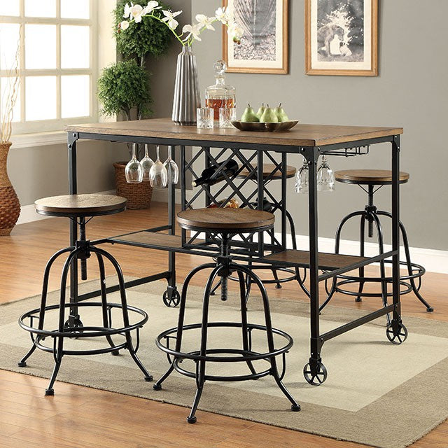 SILVIA I Medium Oak Counter Ht. Stool (2/CTN) - Marjories Furniture (Las Vegas, NV)