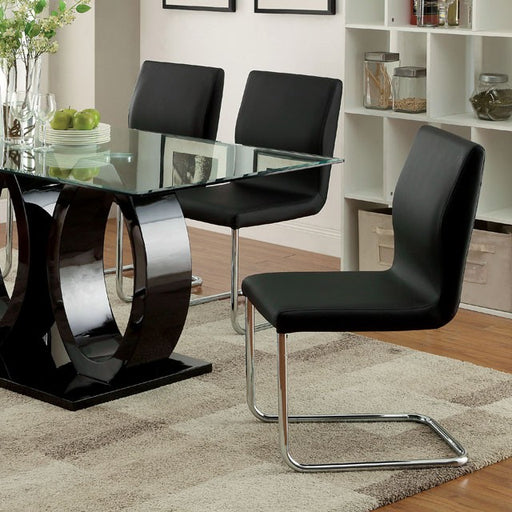 LODIA I Black Dining Table - Marjories Furniture (Las Vegas, NV)