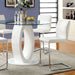 LODIA II White Round Counter Ht. Table - Marjories Furniture (Las Vegas, NV)