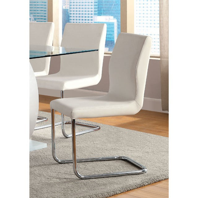 LODIA I White Side Chair - Marjories Furniture (Las Vegas, NV)