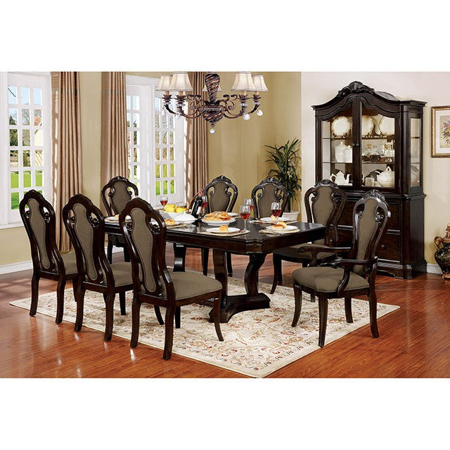 Rosalina Walnut/Beige Side Chair (2/CTN) - Marjories Furniture (Las Vegas, NV)