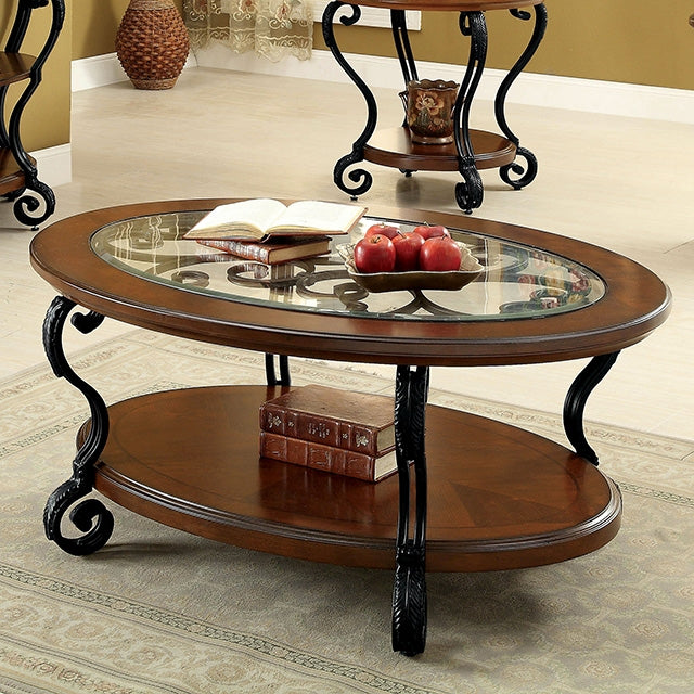 MAY Brown Cherry Coffee Table - Marjories Furniture (Las Vegas, NV)