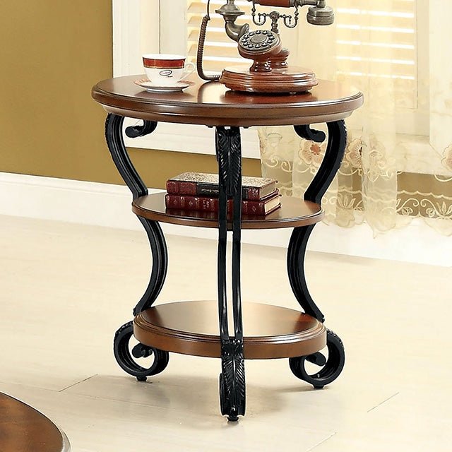 MAY Brown Cherry Side Table - Marjories Furniture (Las Vegas, NV)