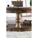 Mika Antique Oak Coffee Table w/ Cushion Top - Marjories Furniture (Las Vegas, NV)