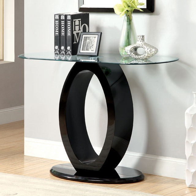 LODIA III Black Sofa Table, Black - Marjories Furniture (Las Vegas, NV)