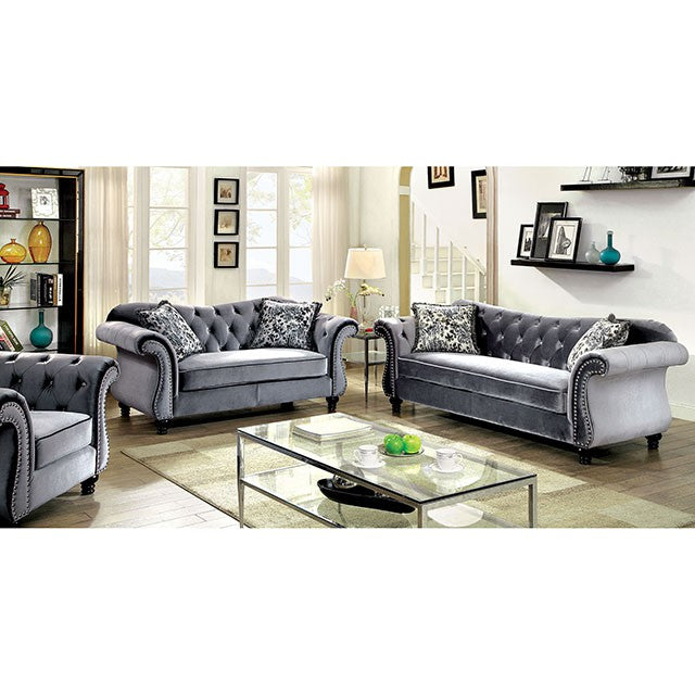 Jolanda Chair Blue & Grey - Marjories Furniture (Las Vegas, NV)