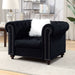 Giacomo Chair Black & Blue - Marjories Furniture (Las Vegas, NV)