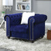 Giacomo Chair Black & Blue - Marjories Furniture (Las Vegas, NV)