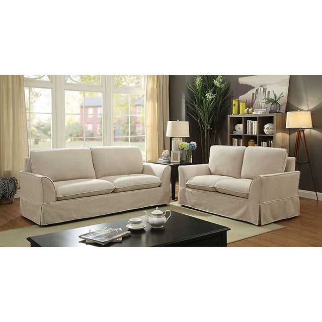 Maxine Love Seat Beige - Marjories Furniture (Las Vegas, NV)