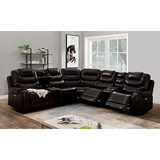Mariah Power Sectional Brown - Marjories Furniture (Las Vegas, NV)