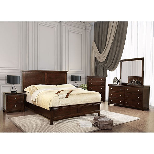 Spruce Full & Queen Bed Chrome & Expressso - Marjories Furniture (Las Vegas, NV)