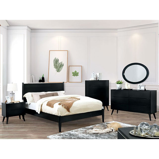 Lennart Bed Oak, Black, Gray, & White - Marjories Furniture (Las Vegas, NV)