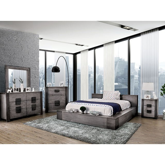 JANEIRO Cal.King & Queen Bed - Marjories Furniture (Las Vegas, NV)