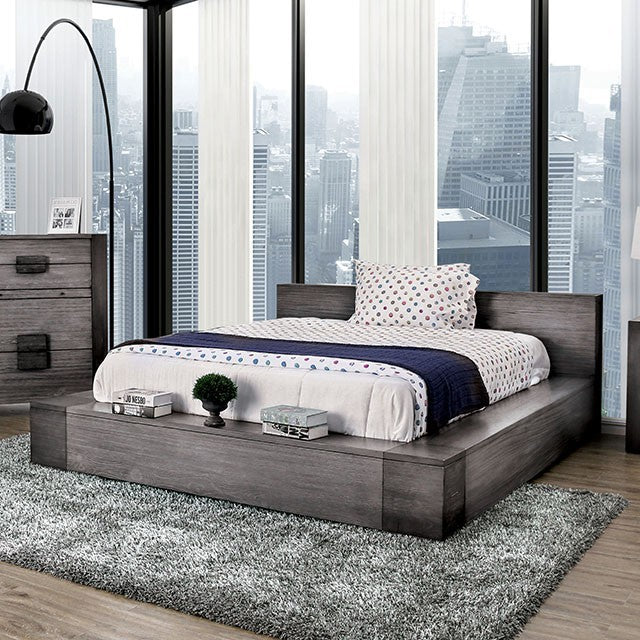 Janeiro Bed Brown & Grey - Marjories Furniture (Las Vegas, NV)