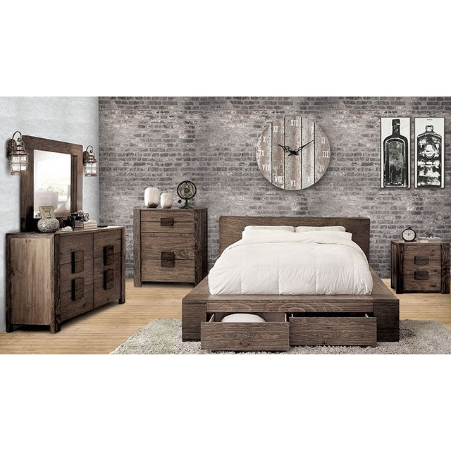 Janeiro Bed Brown & Grey - Marjories Furniture (Las Vegas, NV)