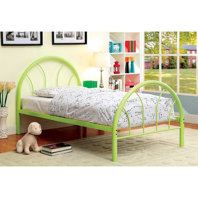 Rainbow Full Bed Black, White, Silver, Black, & Green - Marjories Furniture (Las Vegas, NV)