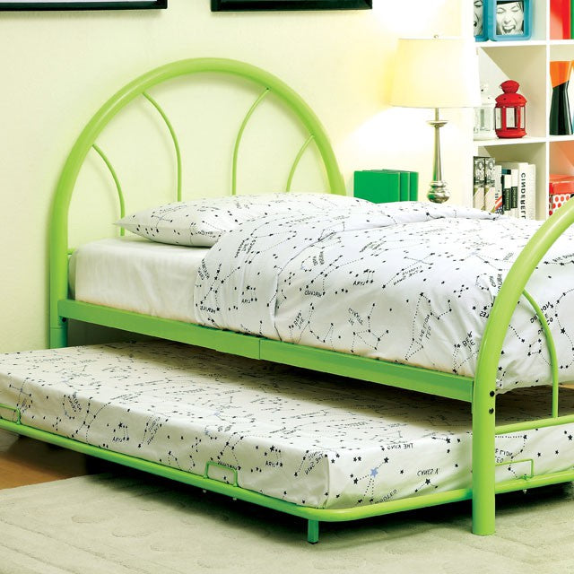 Rainbow Full Bed Black, White, Silver, Black, & Green - Marjories Furniture (Las Vegas, NV)