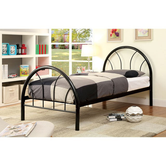 Rainbow Full Bed Black, White, Silver, Black, & Green - Marjories Furniture (Las Vegas, NV)