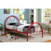 Rainbow Full Bed Black, White, Silver, Black, & Green - Marjories Furniture (Las Vegas, NV)