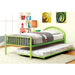 Rainbow Full Bed Black, White, Silver, Black, & Green - Marjories Furniture (Las Vegas, NV)