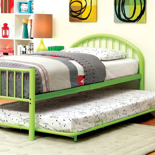 Rainbow Full Bed Black, White, Silver, Black, & Green - Marjories Furniture (Las Vegas, NV)