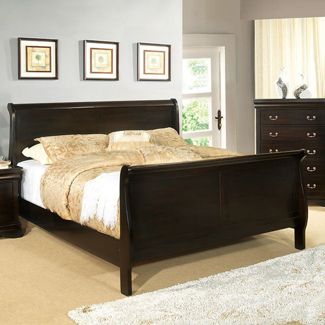 Louis Philippe Full Bed Expresso & White - Marjories Furniture (Las Vegas, NV)