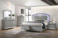 Maddie Bed White & Silver - Marjories Furniture (Las Vegas, NV)