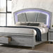Maddie Bed White & Silver - Marjories Furniture (Las Vegas, NV)