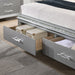 Maddie Bed White & Silver - Marjories Furniture (Las Vegas, NV)