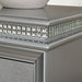 Maddie Bed White & Silver - Marjories Furniture (Las Vegas, NV)