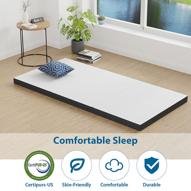 Hollyhock 3" Twin XL Tri-Fold Memory Foam Topper - Marjories Furniture (Las Vegas, NV)