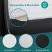 Hollyhock 4" Queen Tri-Fold Memory Foam Topper - Marjories Furniture (Las Vegas, NV)