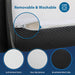 Hollyhock 4" Twin XL Tri-Fold Memory Foam Topper - Marjories Furniture (Las Vegas, NV)