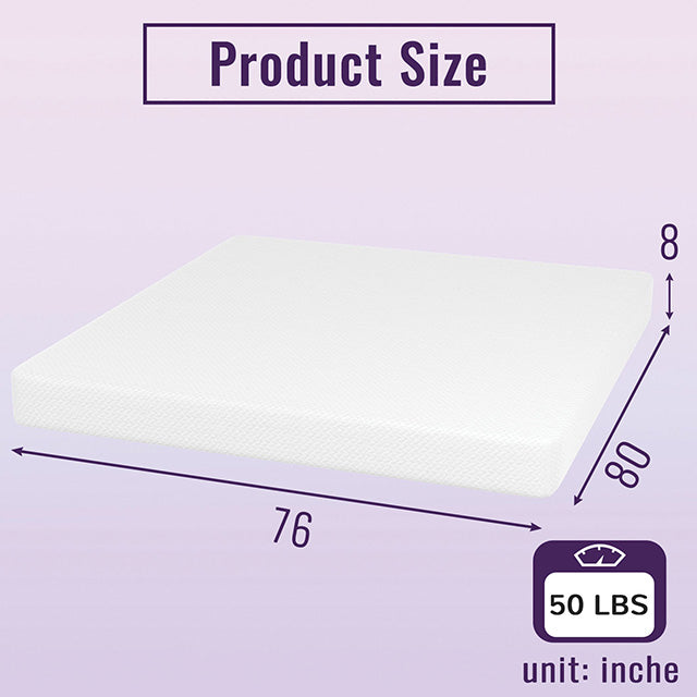 Nasturtium 8" E.King Bamboo Charcoal Infused Memory Foam - Marjories Furniture (Las Vegas, NV)
