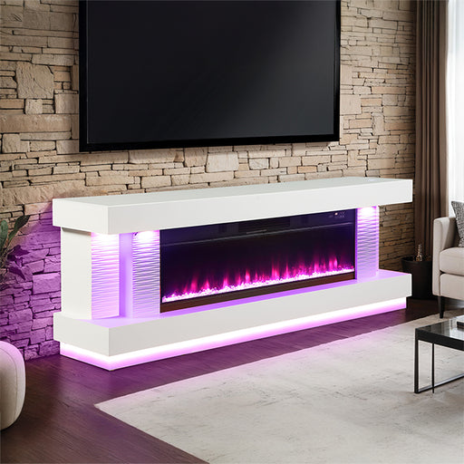 Peseux 71" TV Stand w/ Electric Fire Place - Marjories Furniture (Las Vegas, NV)