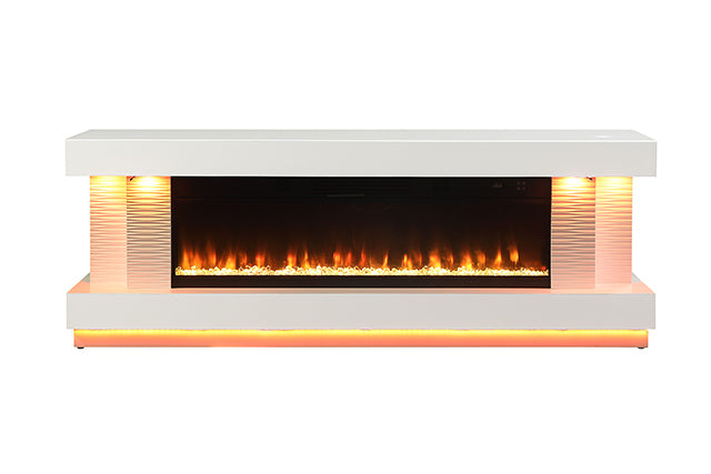 Peseux 71" TV Stand w/ Electric Fire Place - Marjories Furniture (Las Vegas, NV)