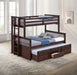 University Twin/Full Bunk Bed Grey, Walnut, & White - Marjories Furniture (Las Vegas, NV)