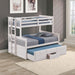 University Twin/Full Bunk Bed Grey, Walnut, & White - Marjories Furniture (Las Vegas, NV)