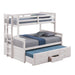 University Twin/Full Bunk Bed Grey, Walnut, & White - Marjories Furniture (Las Vegas, NV)