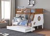 Nautia Twin/Full Bunk Bed Black & White - Marjories Furniture (Las Vegas, NV)